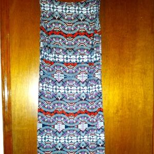 Large cotton stretch material print dress